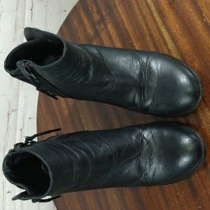 Steve Madden Black Leather Ankle Boots